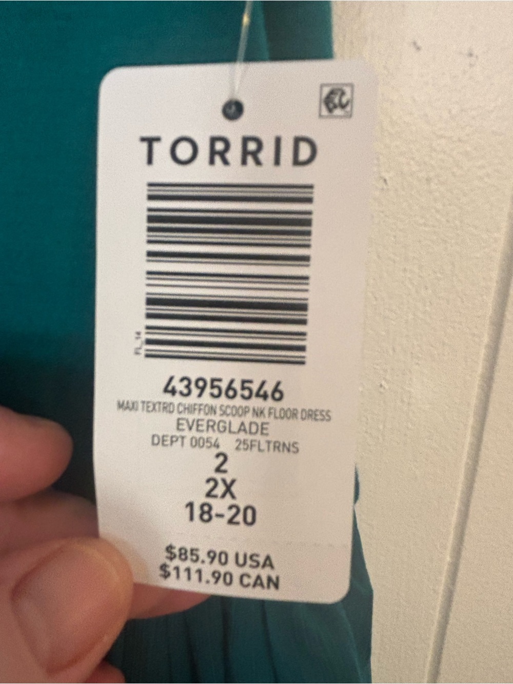TORRID Maxi scoop everglade Dress - Picture 10 of 11